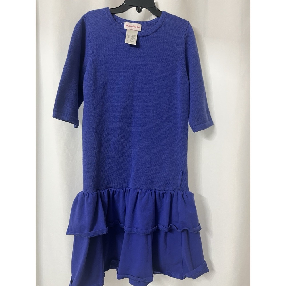 American Girl Dress Size 12 Blue 3/4‎ Sleeve  D69